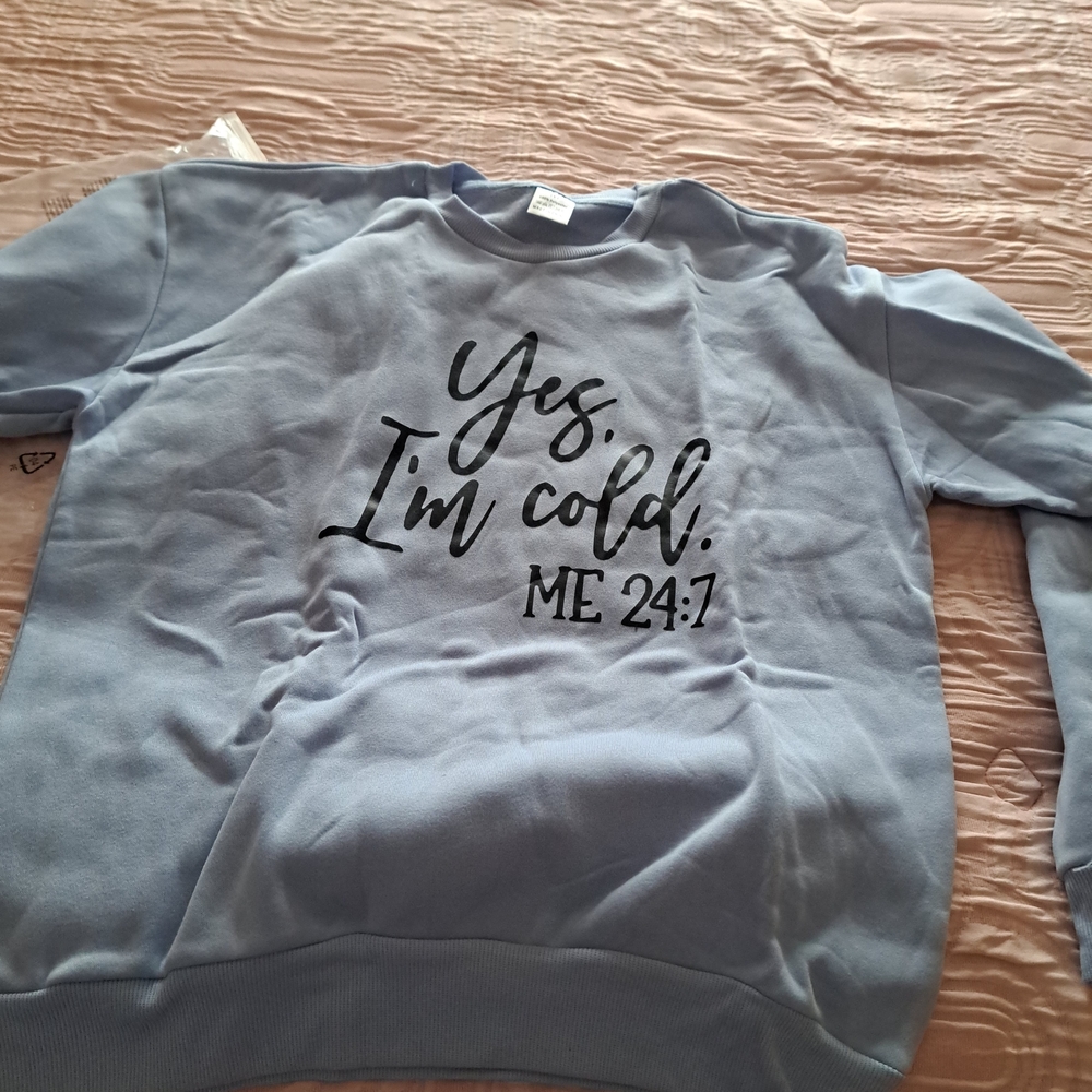 Blue Men's Sweater with Graphic Print